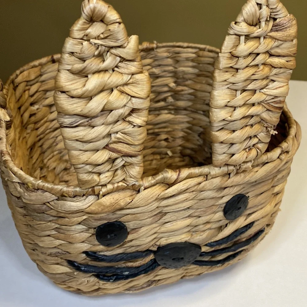 Crate&Barrel Whimsically Cute and Rustic Bunny Basket with Adorable Detailing 🐰